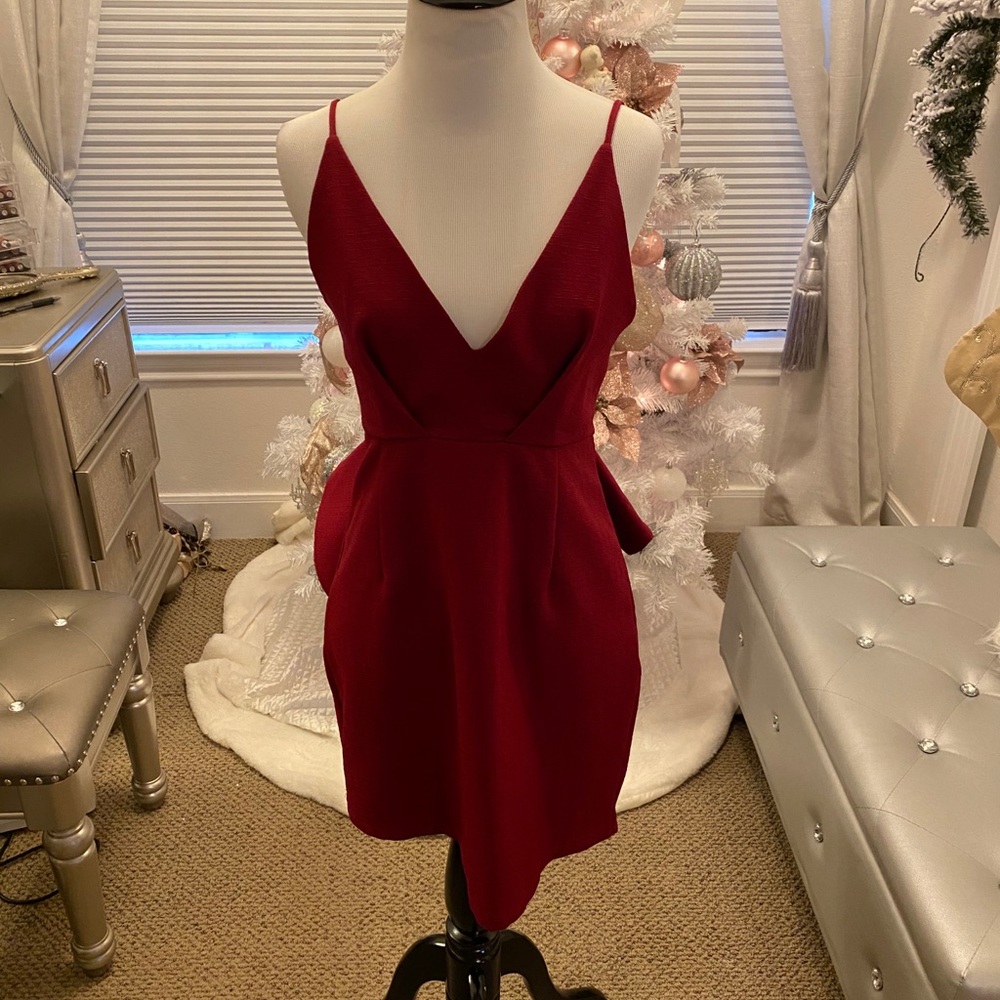 Elegant Red Mini Dress